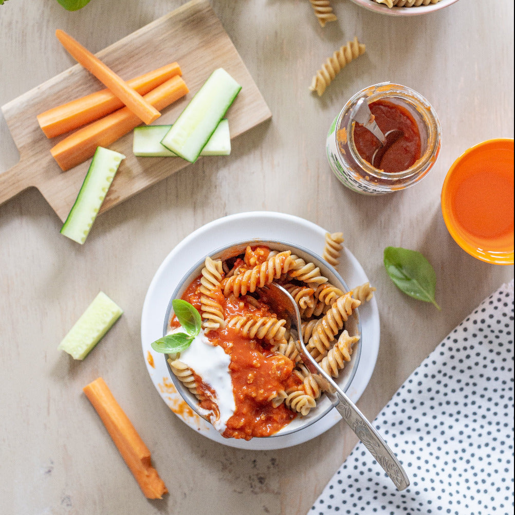 TellerRebellen - Bolo Ben - Bio vegetarische Bolognese Sauce - Serviervorschlag mit Produkt