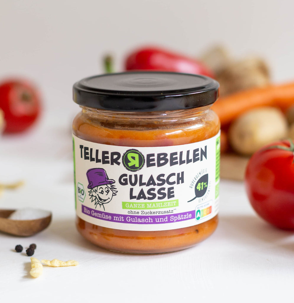 TellerRebellen - Gulasch Lasse - Bio Gemüse mit Gulasch und Spätzle - Produktabbildung